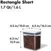 imageOXO Good Grips POP Container  Slim Rectangle Mini 04 Qt17 Qt  Rectangle  Coffee