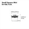 imageOXO Steel POP Container Big Short Sqaure  28 Qt for Cereal Grains and More Grey04 QT04 L