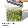 imageOXO Steel POP Container Big Short Sqaure  28 Qt for Cereal Grains and More Grey04 QT04 L