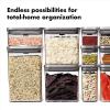 imageOXO Steel POP Container Big Short Sqaure  28 Qt for Cereal Grains and More Grey04 QT04 L