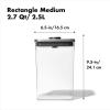 imageOXO Steel POP Container Big Short Sqaure  28 Qt for Cereal Grains and More Grey27 QT26 L