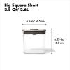 imageOXO Steel POP Container Big Short Sqaure  28 Qt for Cereal Grains and More Grey28 QT26 L