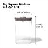 imageOXO Steel POP Container Big Short Sqaure  28 Qt for Cereal Grains and More Grey44 QT42 L