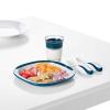 imageOXO Tot Plastic Fork and Spoon Set  Opal and DuskNavy