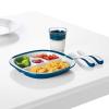 imageOXO Tot Plastic Fork and Spoon Set  Opal and DuskNavy