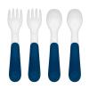 imageOXO Tot Plastic Fork and Spoon Set  Opal and DuskNavy