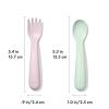 imageOXO Tot Plastic Fork and Spoon Set  Opal and DuskOpalBlossom