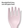 imageOXO Tot Plastic Fork and Spoon Set  Opal and DuskOpalBlossom