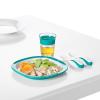imageOXO Tot Plastic Fork and Spoon Set  Opal and DuskTeal