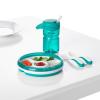 imageOXO Tot Plastic Fork and Spoon Set  Opal and DuskTeal
