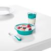 imageOXO Tot Plastic Fork and Spoon Set  Opal and DuskTeal