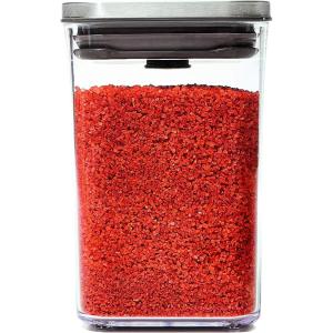 imageOXO Steel POP Container Big Short Sqaure  28 Qt for Cereal Grains and More Grey11 QT1 L