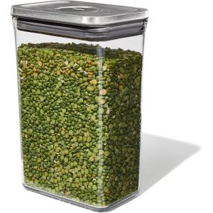 imageOXO Steel POP Container Big Short Sqaure  28 Qt for Cereal Grains and More Grey27 QT26 L