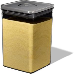 imageOXO Steel POP Container Big Short Sqaure  28 Qt for Cereal Grains and More Grey44 QT42 L