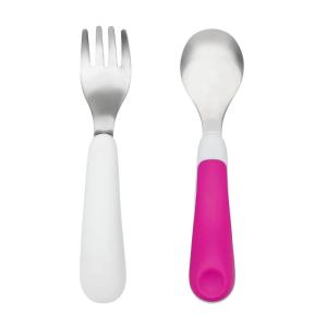 imageOXO Tot Fork and Spoon Set  BlossomPink