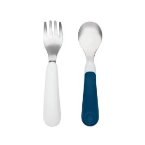imageOXO Tot Fork and Spoon Set  BlossomTot Navy