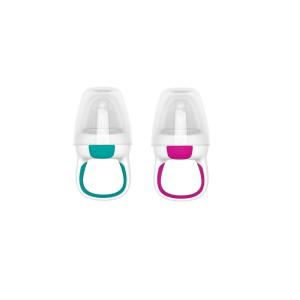 imageOXO Tot Silicone SelfFeeder 2 Pack  Opal and BlossomTealPink