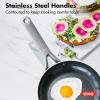 imageOXO Good Grips 12quot Frying Pan Skillet 3Layered German Engineered Nonstick Coating Stainless Steel Handle with Nonslip Silicone BlackBlack