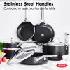 imageOXO Good Grips 12quot Frying Pan Skillet 3Layered German Engineered Nonstick Coating Stainless Steel Handle with Nonslip Silicone BlackBlack