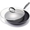 imageOXO Good Grips 12quot Frying Pan Skillet 3Layered German Engineered Nonstick Coating Stainless Steel Handle with Nonslip Silicone BlackBlack