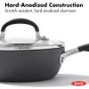 imageOXO Good Grips 1QT and 2QT Saucepan Pot Set with Lids 3Layered German Engineered Nonstick Coating Stainless Steel Handles with Nonslip Silicone Black2 Quarts