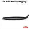 imageOXO Obsidian PreSeasoned Carbon Steel 10quot Crepe and Pancake Griddle Pan with Removable Silicone Handle Holder Induction Oven Safe Black