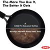 imageOXO Obsidian PreSeasoned Carbon Steel 10quot Crepe and Pancake Griddle Pan with Removable Silicone Handle Holder Induction Oven Safe Black