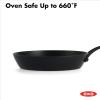 imageOXO Obsidian PreSeasoned Carbon Steel 12quot Frying Pan Skillet with Removable Silicone Handle Holder Induction Oven Safe BlackBlack
