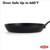 imageOXO Obsidian PreSeasoned Carbon Steel 12quot Frying Pan Skillet with Removable Silicone Handle Holder Induction Oven Safe BlackBlack