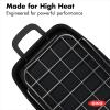 imageOXO Obsidian PreSeasoned Carbon Steel 15quot x 105quot Roasting Pan with Stainless Steel Roaster Rack Induction Black15 x 105 Roasting Pan