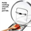 imageOXO Spoon Rest with Lid Holder 3x4x1in Stainless Steel