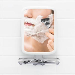 imageOXO Good Grips Fogless Shower Mirror Chrome 68quot Length x 25quot Width x 10quot HeightWhite