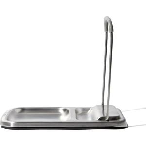 imageOXO Spoon Rest with Lid Holder 3x4x1in Stainless Steel