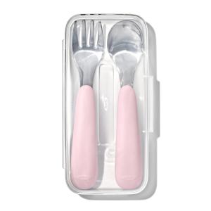 imageOXO Tot OnTheGo Fork and Spoon Set  BlossomBlossom