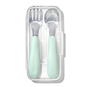imageOXO Tot OnTheGo Fork and Spoon Set  BlossomOpal