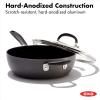 imageOXO Good Grips 3QT Chefs Pan with Lid and Helper Handle 3Layered German Engineered Nonstick Coating Stainless Steel Handle with Nonslip Silicone Black