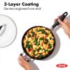 imageOXO Good Grips 3QT Chefs Pan with Lid and Helper Handle 3Layered German Engineered Nonstick Coating Stainless Steel Handle with Nonslip Silicone Black