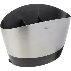 imageOXO Good Grips Stainless Steel Utensil Holder 84quot x 475quot x 625quotSilverHolder