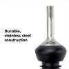 imageOXO SteeL Bottle Pourer Stainless Steel 4 OzSilver 1 Count Pack of 1Shot Pourer