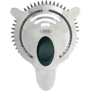 imageOXO SteeL Bottle Pourer Stainless Steel 4 OzSilver 1 Count Pack of 1Cocktail Strainer