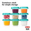 imageOXO Tot Baby Blocks Food Storage Containers Teal 6 ozTeal