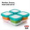 imageOXO Tot Baby Blocks Food Storage Containers Teal 6 ozTeal