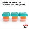 imageOXO Tot Baby Blocks Freezer Storage Containers 2 Oz  TealTeal