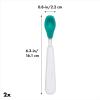 imageOXO Tot Feeding Spoon Set with Soft Silicone Navy  2 Count Pack of 1Teal