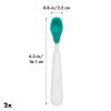 imageOXO Tot Feeding Spoon Set with Soft Silicone Navy  2 Count Pack of 1Teal