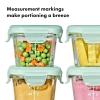 imageOXO Tot Glass Baby Blocks Food Storage Containers Teal 4 ozOpal