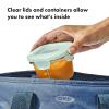 imageOXO Tot Glass Baby Blocks Food Storage Containers Teal 4 ozOpal
