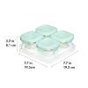 imageOXO Tot Glass Baby Blocks Food Storage Containers Teal 4 ozOpal