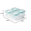 imageOXO Tot Glass Baby Blocks Food Storage Containers Teal 4 ozTeal