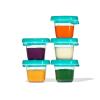 imageOXO Tot Silicone Baby Food Storage Containers Teal Set of Six 2oz Containers1 Count Pack of 1